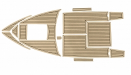 Купить Нет данных Комплект палубного покрытия Marine Rocket для Феникс 560, тик классический, черная полоса, с обкладкой у официального дилера со скидкой