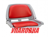 Кресло складное мягкое TRAVELER, цвет серый/красный (упаковка из 16 шт.)