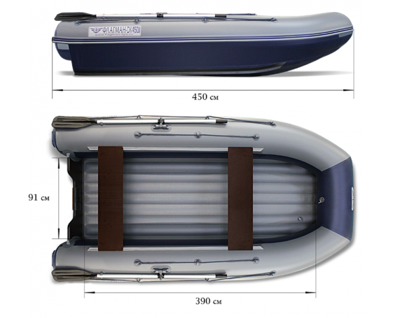 Надувная лодка ФЛАГМАН DK 450J двухкорпусная