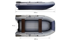 Надувная лодка ФЛАГМАН DK 550J двухкорпусная