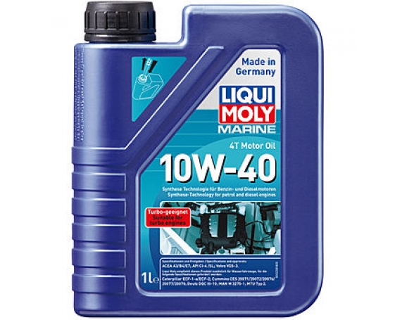Синтетическое-HC моторное масло LIQUI MOLY  Marine 4T Motor Oil 10W-40 1L 25012