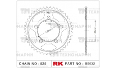Звезда для мотоцикла ведомая RK Chains B5632-41