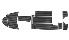 Комплект палубного покрытия Marine Rocket для Феникс 530HT, тик черный, белая полоса, с обкладкой