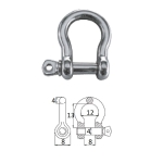 Купить Cim Скоба CIM такелажная подкова с винтовым пальцем 4 мм сталь AISI 316 2410-0104 у официального дилера со скидкой