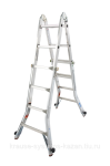 Шарнирная телескопическая лестница с выдвижными боковинами TELEVARIO 4х4