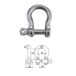 Купить Cim Скоба CIM такелажная подкова с винтовым пальцем  8 мм сталь AISI 316 2410-0108 у официального дилера со скидкой
