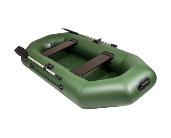 Надувная лодка ПВХ, Барс 260, зеленый