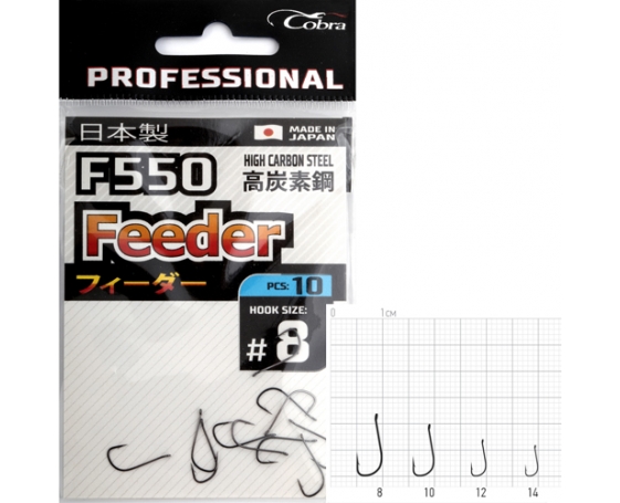 Крючки Cobra Pro FEEDER сер.F550 разм.010 10шт.