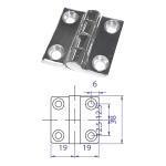 Купить Cim Петля CIM прямоугольная неразъемная 1-1/2"х1-1/2" 0652-0140 у официального дилера со скидкой