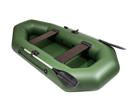 Надувная лодка ПВХ, Барс 260, зеленый