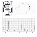 Крючки с поводком Cobra ALLROUND 70cm, 0,20mm, разм.4, 10шт.