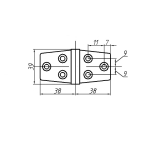 Купить Нет данных Петля неразъемная 76х43х2мм SUNFINE у официального дилера со скидкой