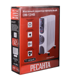 Масляный радиатор РЕСАНТА ОМ-12НВ с вентилятором