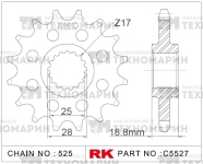 Звезда для мотоцикла ведущая C5527-19-2Q RK Chains