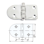 Купить Bronco Петля Bronco неразъемная 67х39х2 мм у официального дилера со скидкой