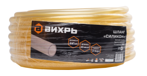 Шланг поливочный "Силикон" однослойный 3/4", 25м (прозрачный) Вихрь