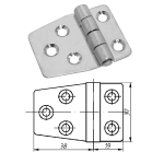 Купить Cim Петля CIM неразъемная 59х40х2 мм 1410-0103 у официального дилера со скидкой