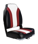 Кресло мягкое складное Rainbow, обивка винил, цвет черный/красный/белый, Marine Rocket