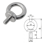 Купить Cim Рым-болт CIM M10x62 (DIN580) 1003-0110 у официального дилера со скидкой