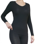 Женская кофта с вырезом W8544-010 Black (L)