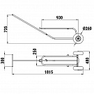 Тележка подкильная Техномарин для надувных лодок малая стальная 060225T