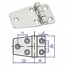 Петля неразъемная Homer 69х39х2 мм 6063