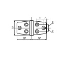 Петля неразъемная 76х43х2мм SUNFINE