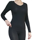 Женская кофта с вырезом W8544-010 Black (L)